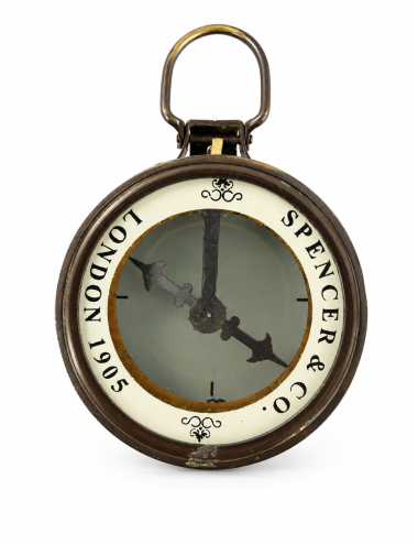 Decorative Antiqued Brass Compass, 11 × 8 cm