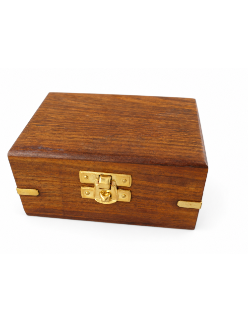 Decorative Antiqued Brass Compass with Case, 12 × 12 cm