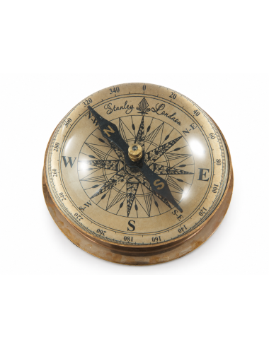 Decorative Antiqued Brass Compass, Ø 12 cm