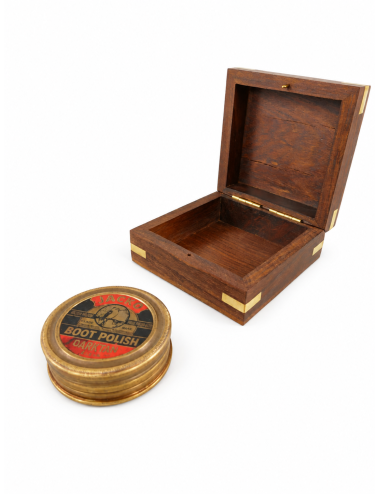 Decorative Antiqued Brass Compass with Case, 6 × 2 cm