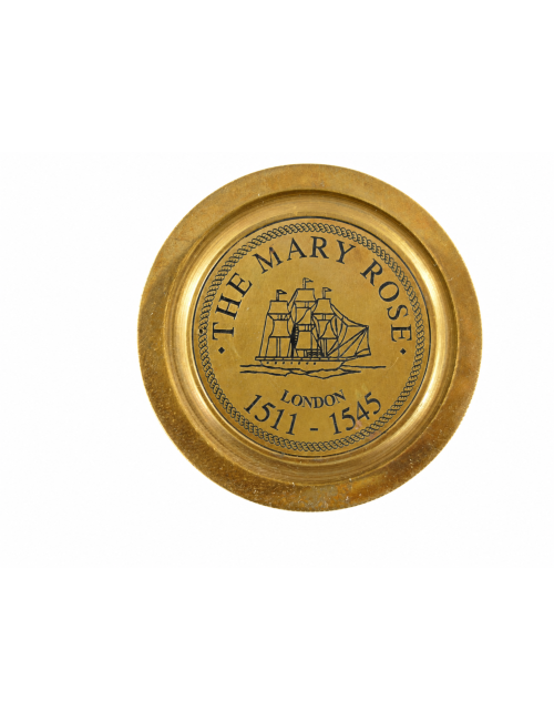 Decorative Antiqued Brass Compass, Ø 6 cm