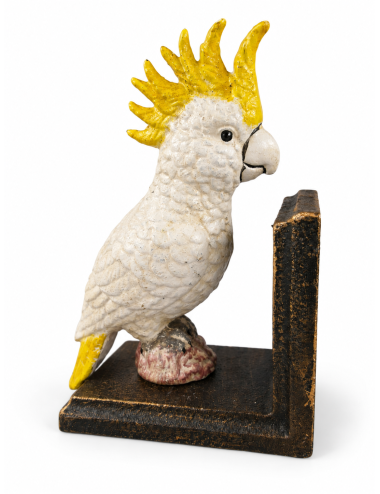 Cast Iron Cockatoo Bookends, Pair