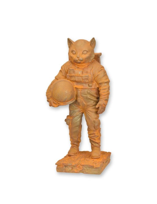 Litinová figurka kočky astronauta | Reliqueo