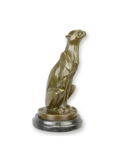 Seated Cheetah Bronze Sculpture, 29.7 cm