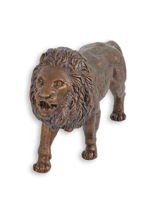 Lion Bronze Sculpture, 46 cm Long