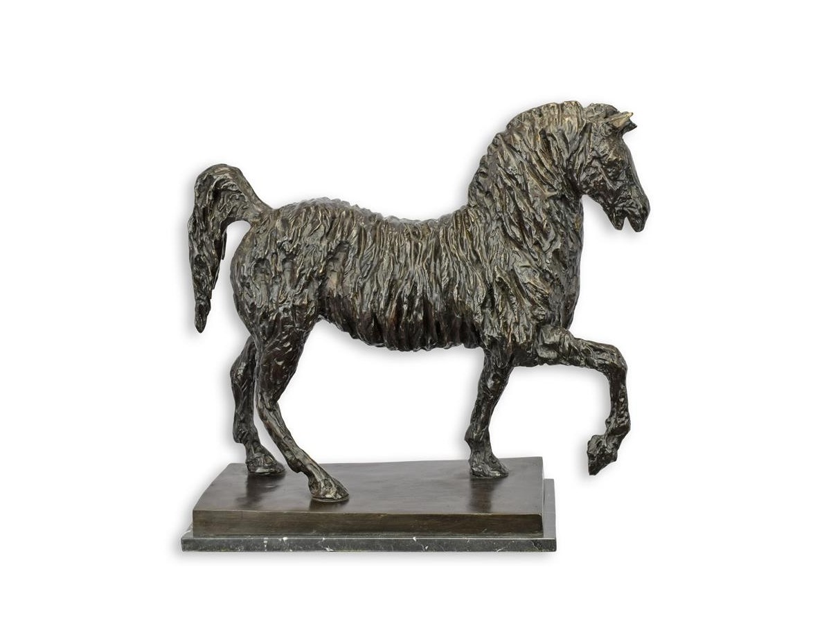 Trotting Horse Bronze Sculpture, 61 cm
