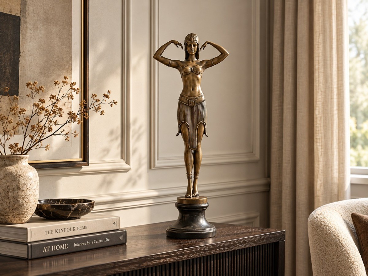 Scarab Dancer Bronze Sculpture, 75 cm