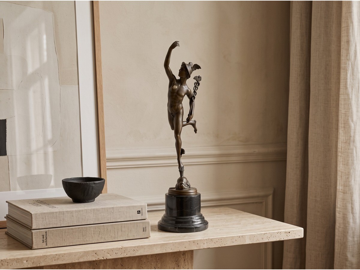 Mercury Bronze Sculpture, 43 cm