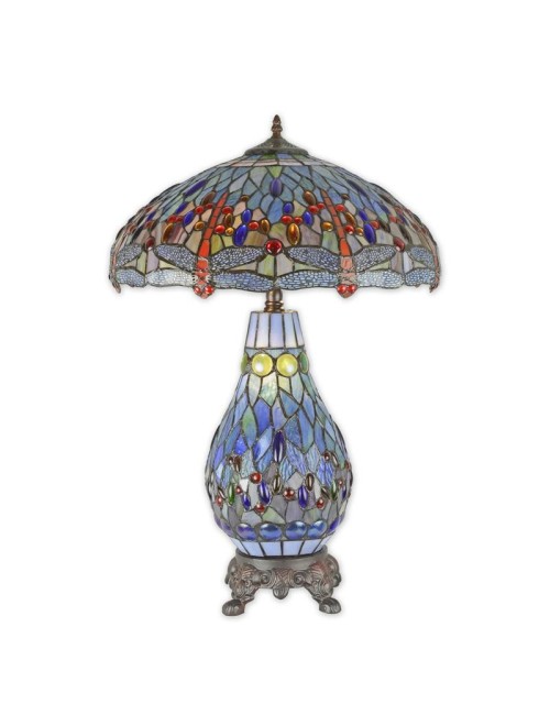 Blue Mosaic Tiffany-Style Table Lamp