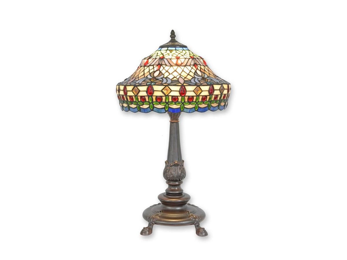 Geometric Tiffany-Style Table Lamp, 63.5 cm