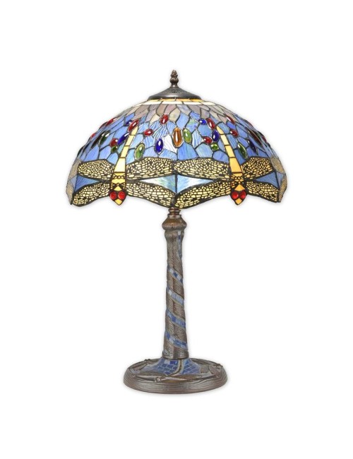 Blue Tiffany-Style Table Lamp