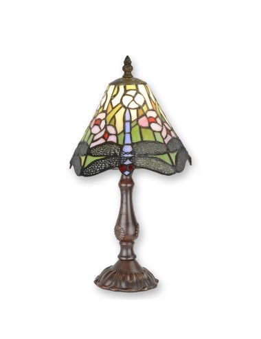 Květinová stolní lampa ve stylu Tiffany s kuželovým stínidlem, 36,5 cm