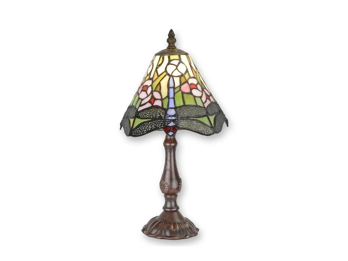 Floral Cone Tiffany-Style Table Lamp, 36.5 cm