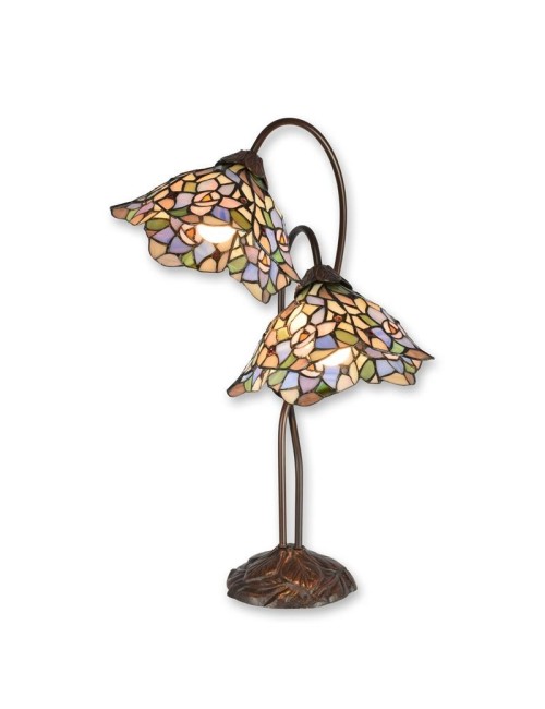 Double-Shade Tiffany-Style Table Lamp