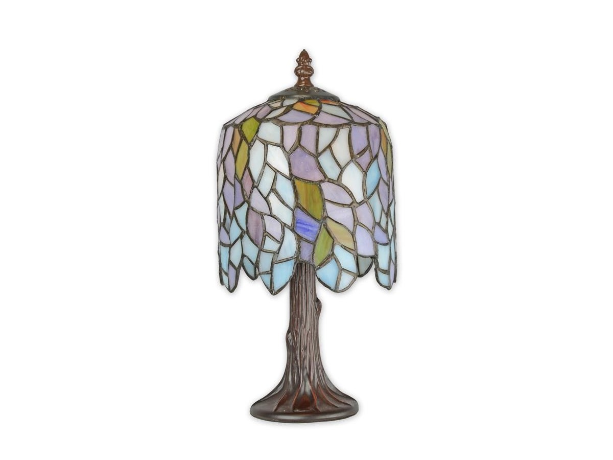 Purple Draped Tiffany-Style Table Lamp, 32 cm
