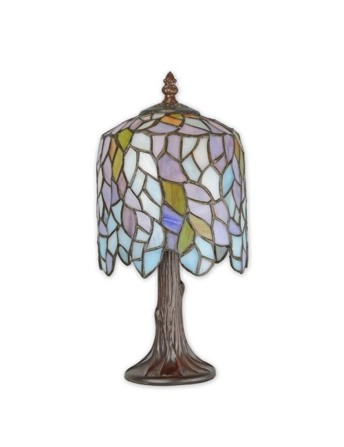 Purple Draped Tiffany-Style Table Lamp